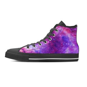 Purple Galaxy Space Men’s High Top Shoes