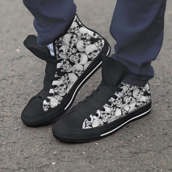 Skull Men’s High Top Shoes