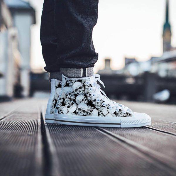 Skull Men’s High Top Shoes