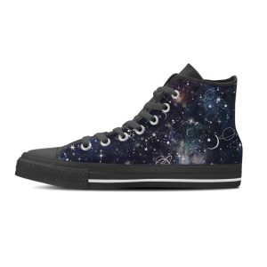 Star Constellation Galaxy Space Men’s High Top Shoes